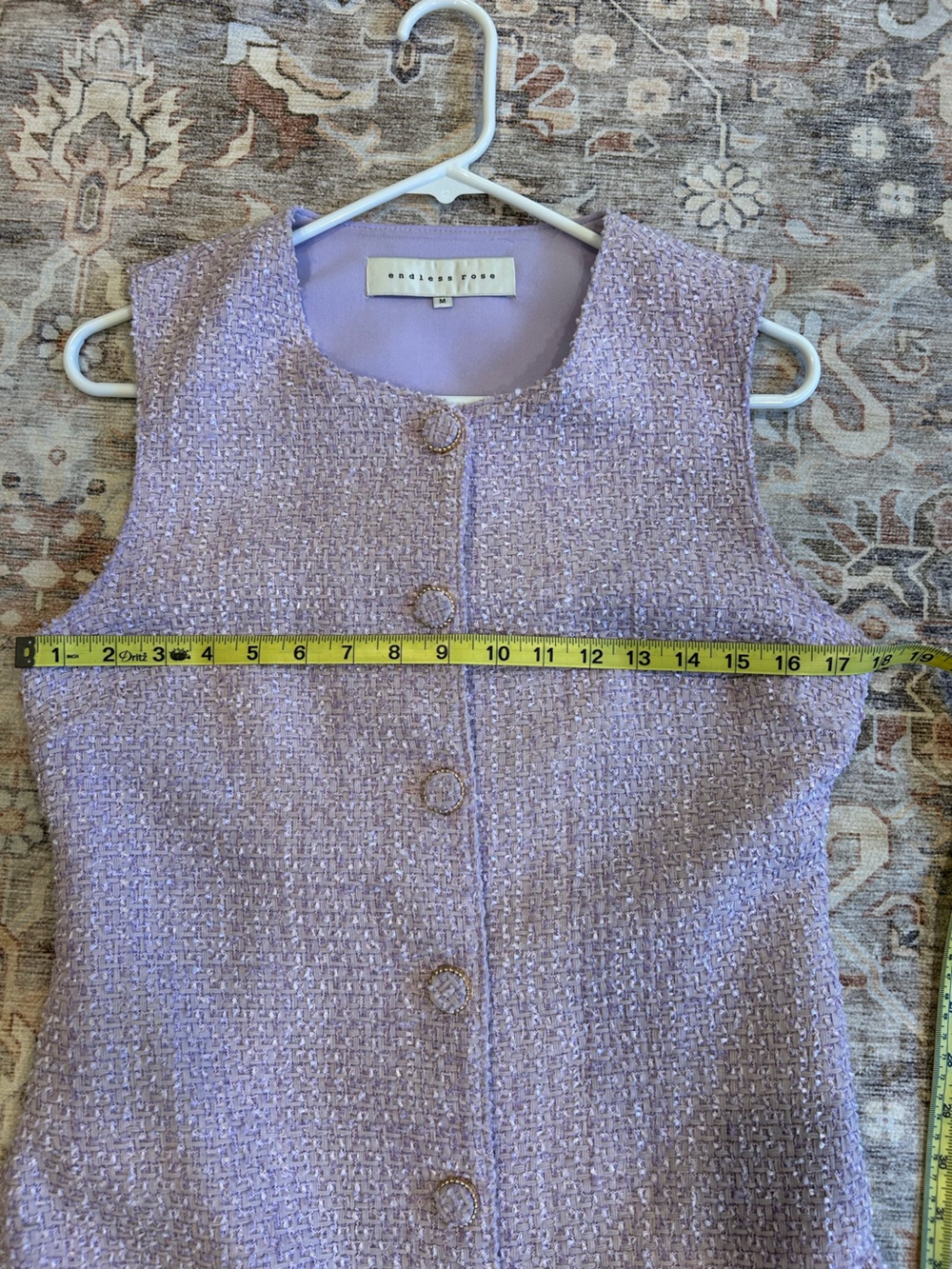 Endless Rose Lilac Tweed Mini Dress - Picture 4 of 6